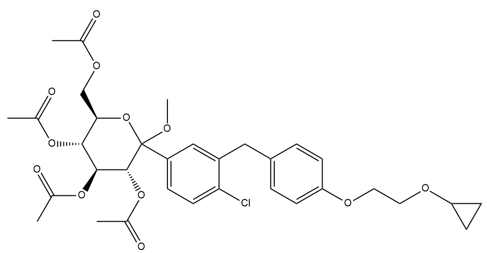 Bexagliflozin O-Methyl Tetraacetyl Impurity